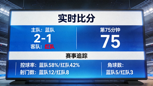 实时比分与赛事追踪信息在屏幕上的展示画面
